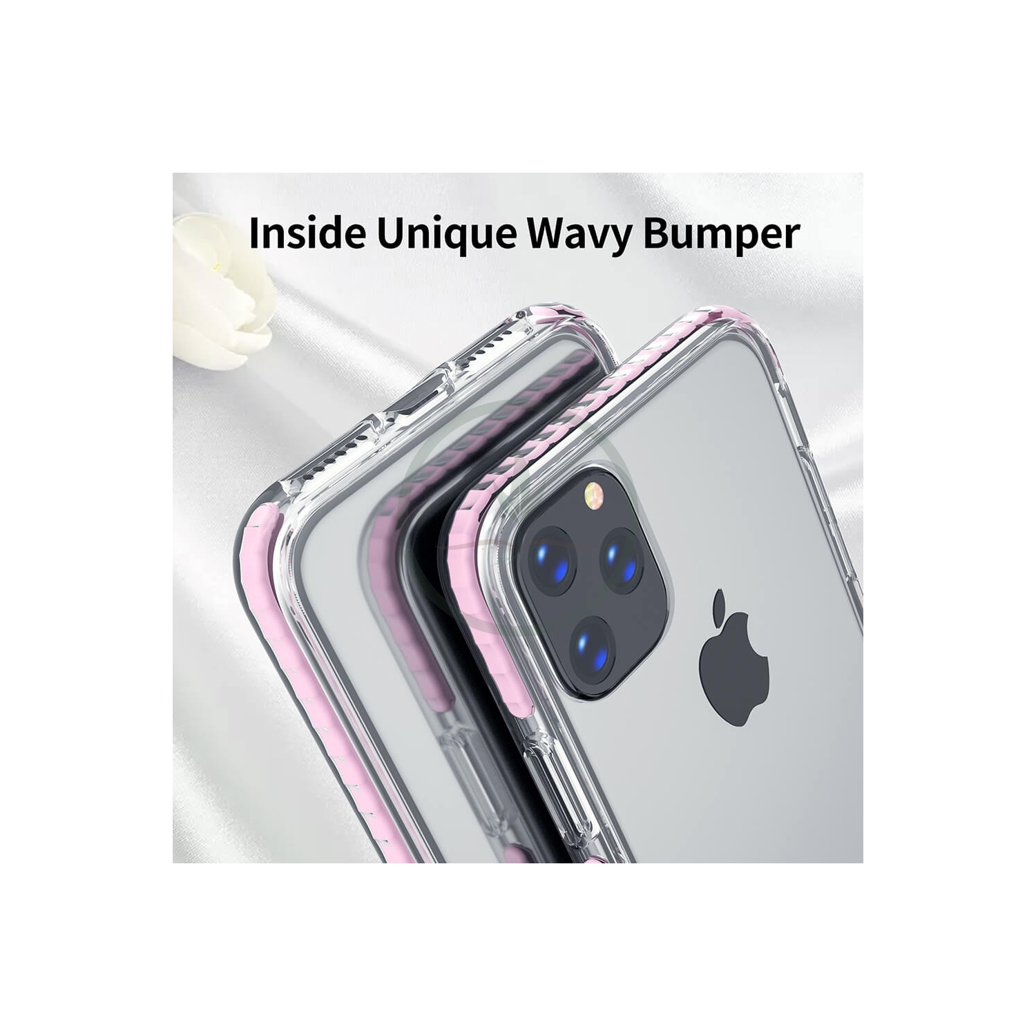 Juvenileway Protection Plus Series Designed with 3 Material Protection for Apple iPhone 11 Pro - Pink