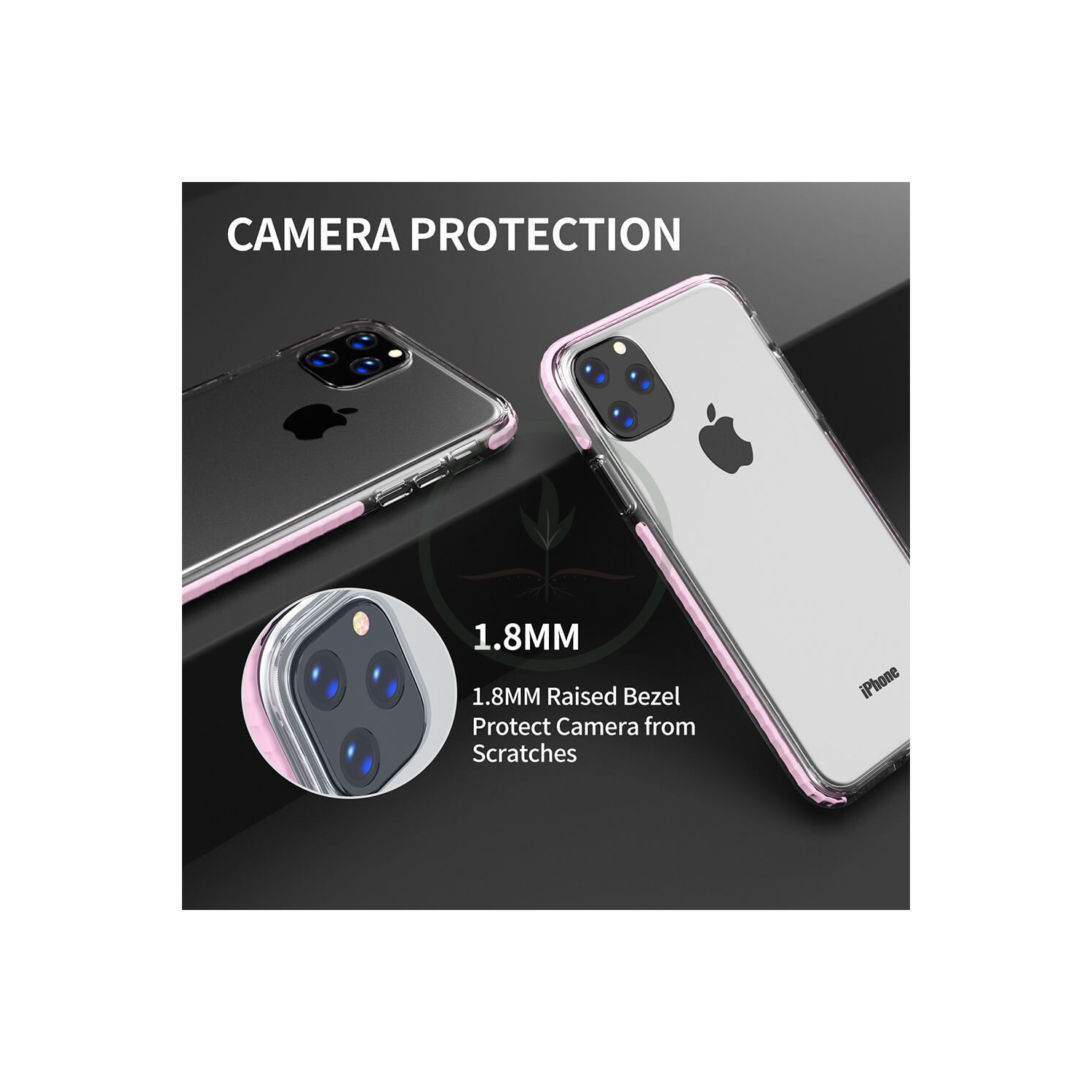 Juvenileway Protection Plus Series Designed with 3 Material Protection for Apple iPhone 11 Pro - Pink