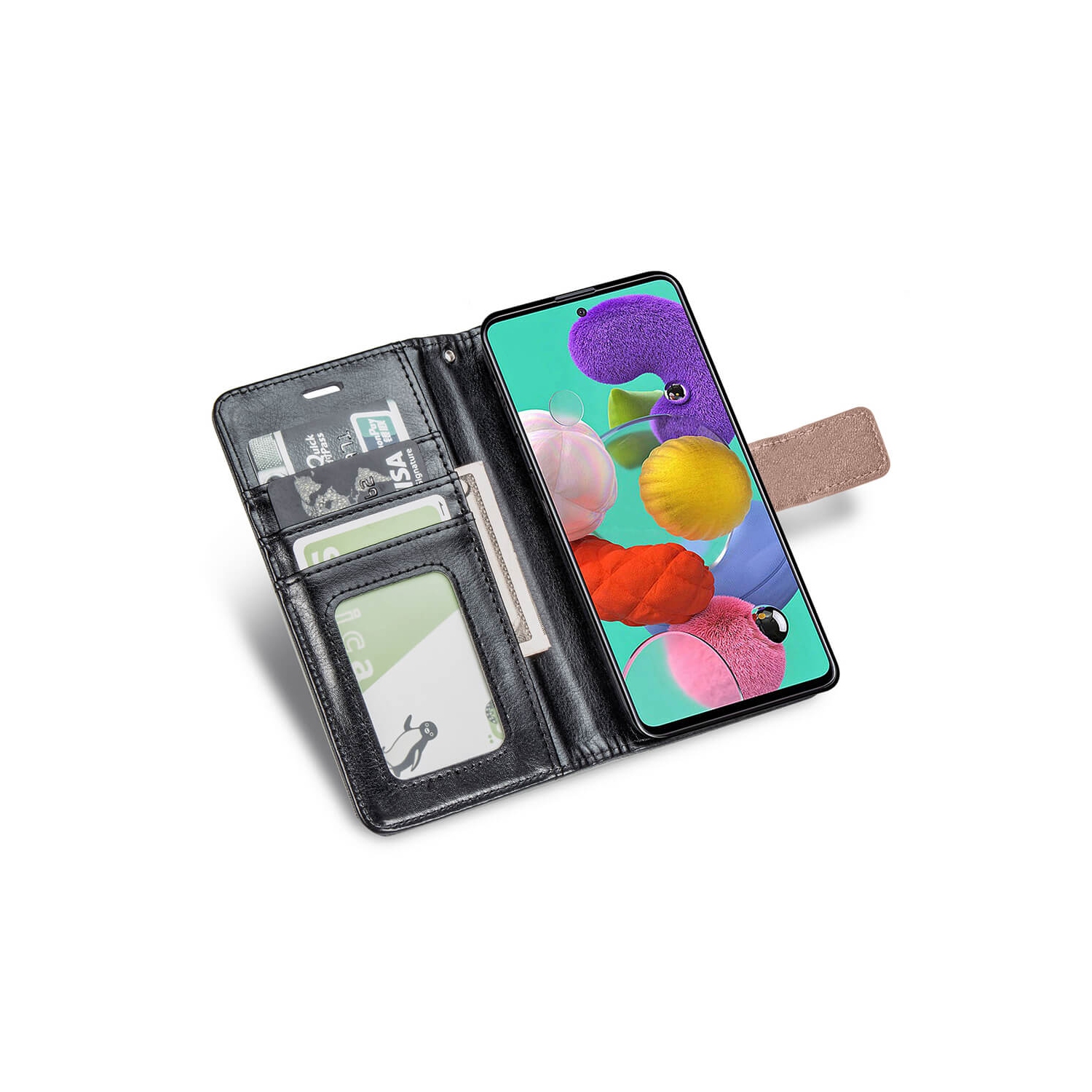 Juvenileway Folio series protection flip case for Samsung Galaxy A51 - Brown