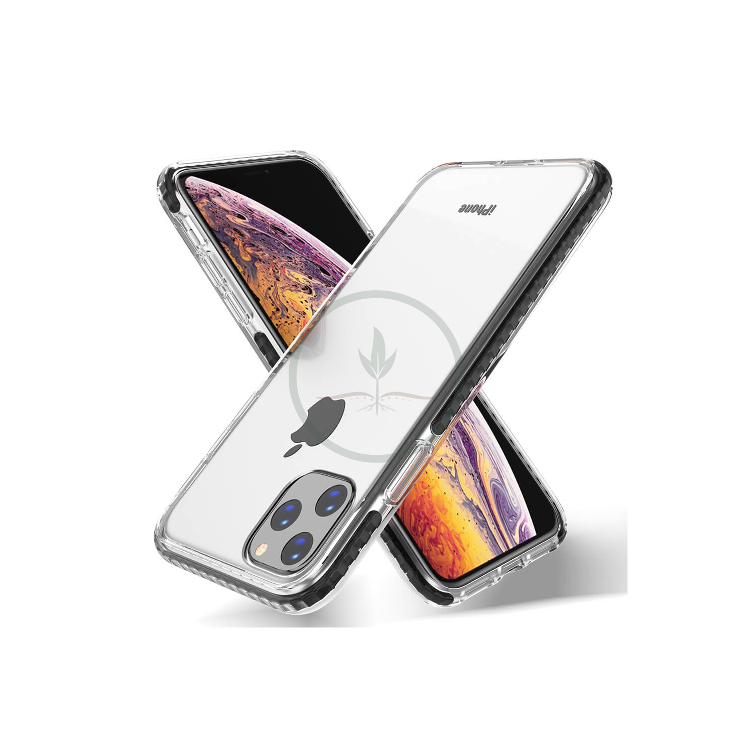 Juvenileway Protection Plus Series Designed with 3 Material Protection for Apple iPhone 11 Pro - Black