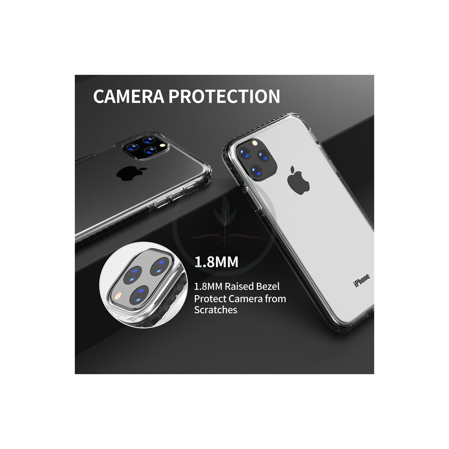 Juvenileway Protection Plus Series Designed with 3 Material Protection for Apple iPhone 11 Pro - Black