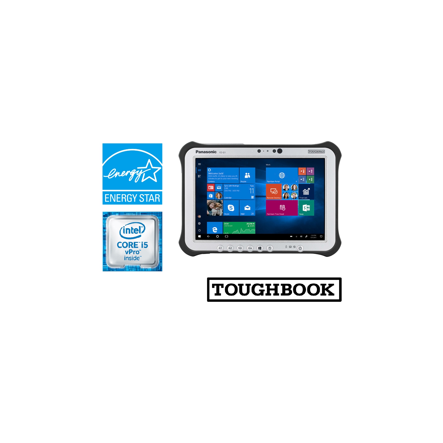 Refurbished - Panasonic Toughbook FZ-G1, i5-7300U 2.60GHz, 256GB SSD, 8GB, FZ-G1U6151VM