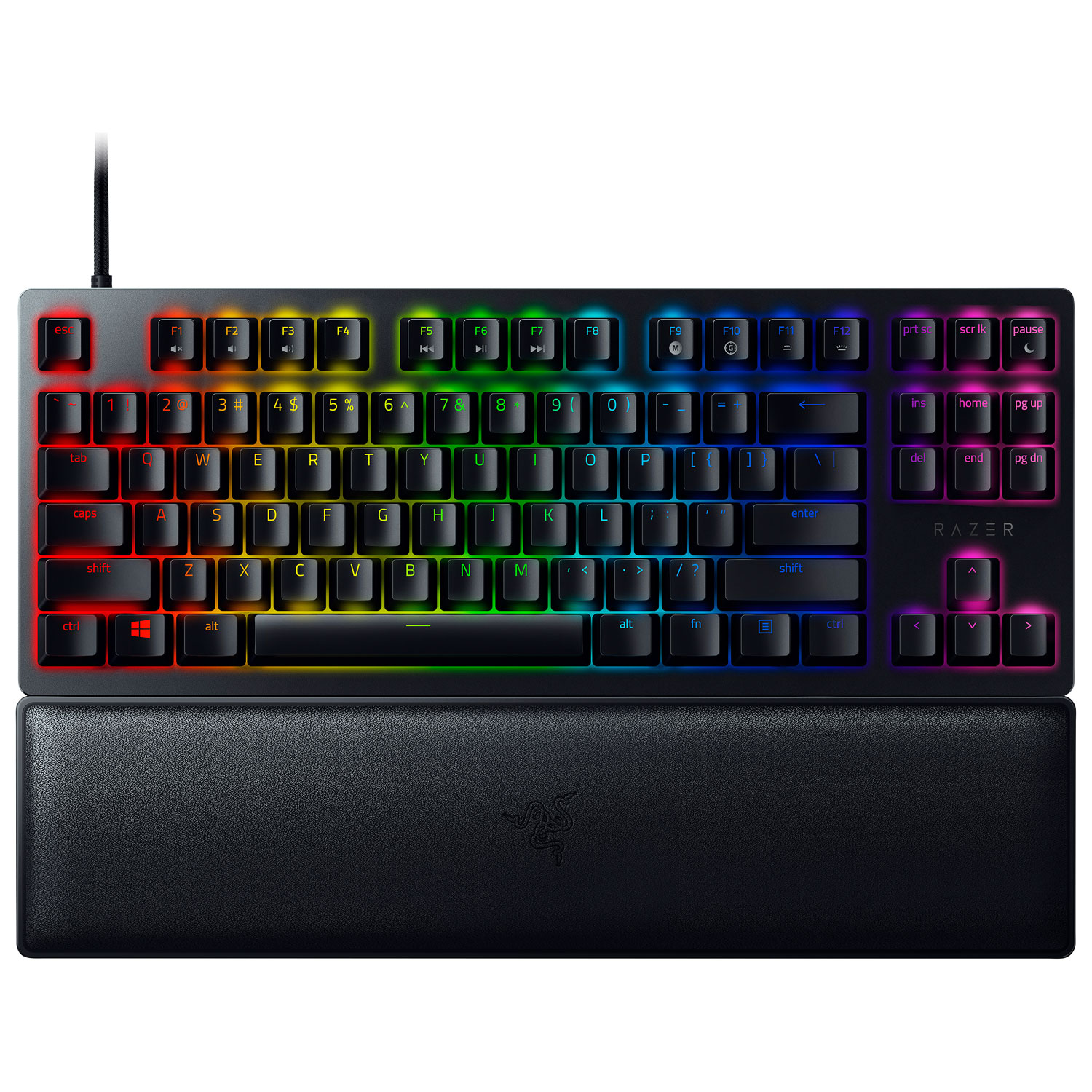 Razer Huntsman V2 TKL Backlit Mechanical Clicky Purple Optical Ergonomic Gaming Keyboard - English