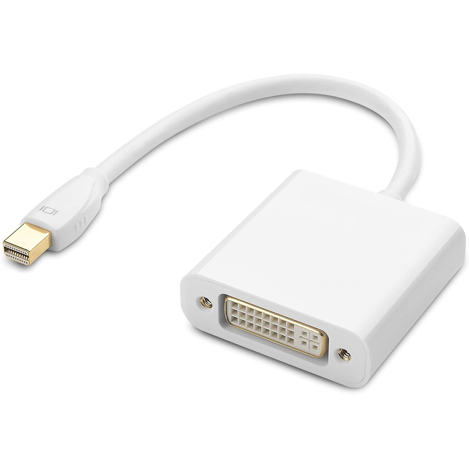 ISTAR Gold-Plated Mini DP to DVI (Thunderbolt Compatible) Male to Female Adapter Compatible with MacBook Air/Pro, Microsoft Surface Pro/Dock, Monitor, Projector and More