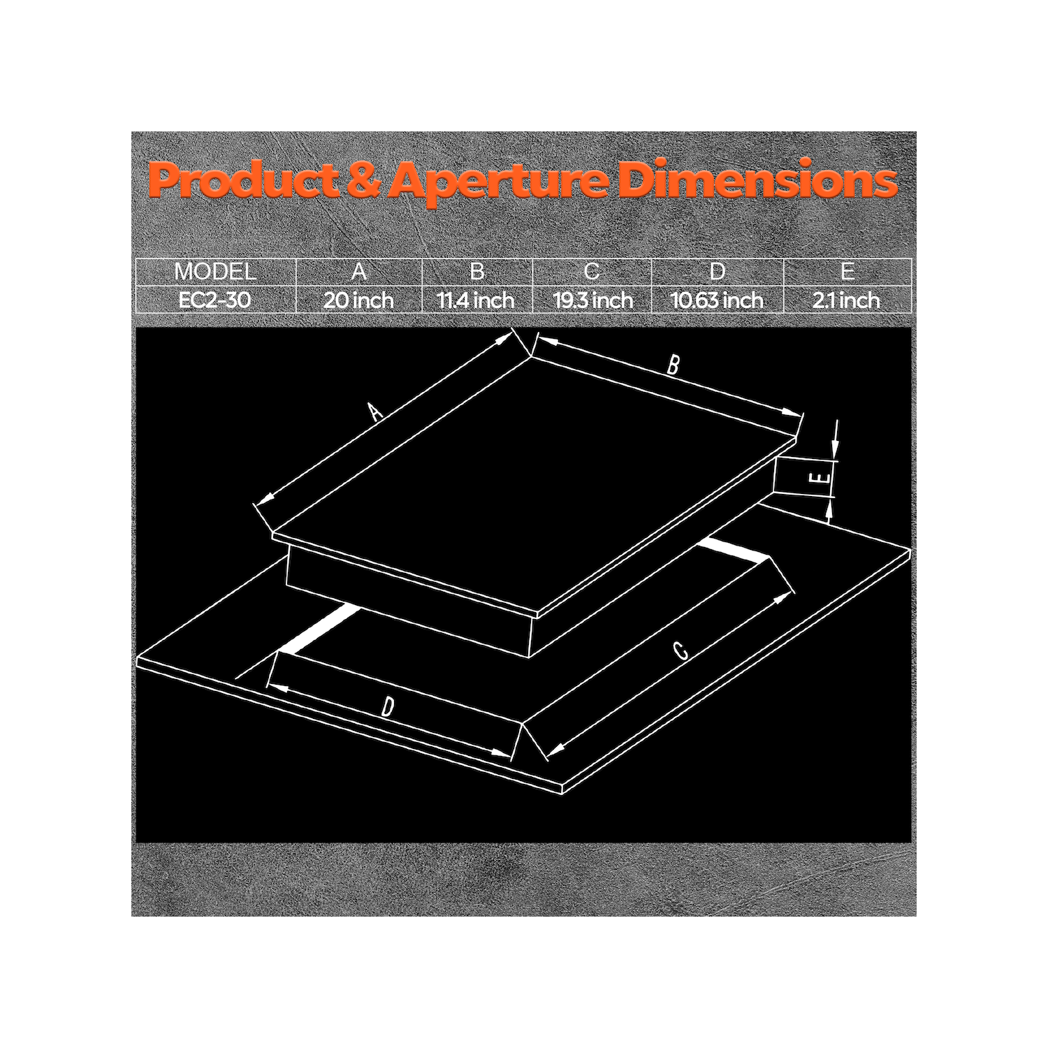 Ramblewood 2 Burner Electric Cooktop, EC2-30, UL rated German EGO burner.