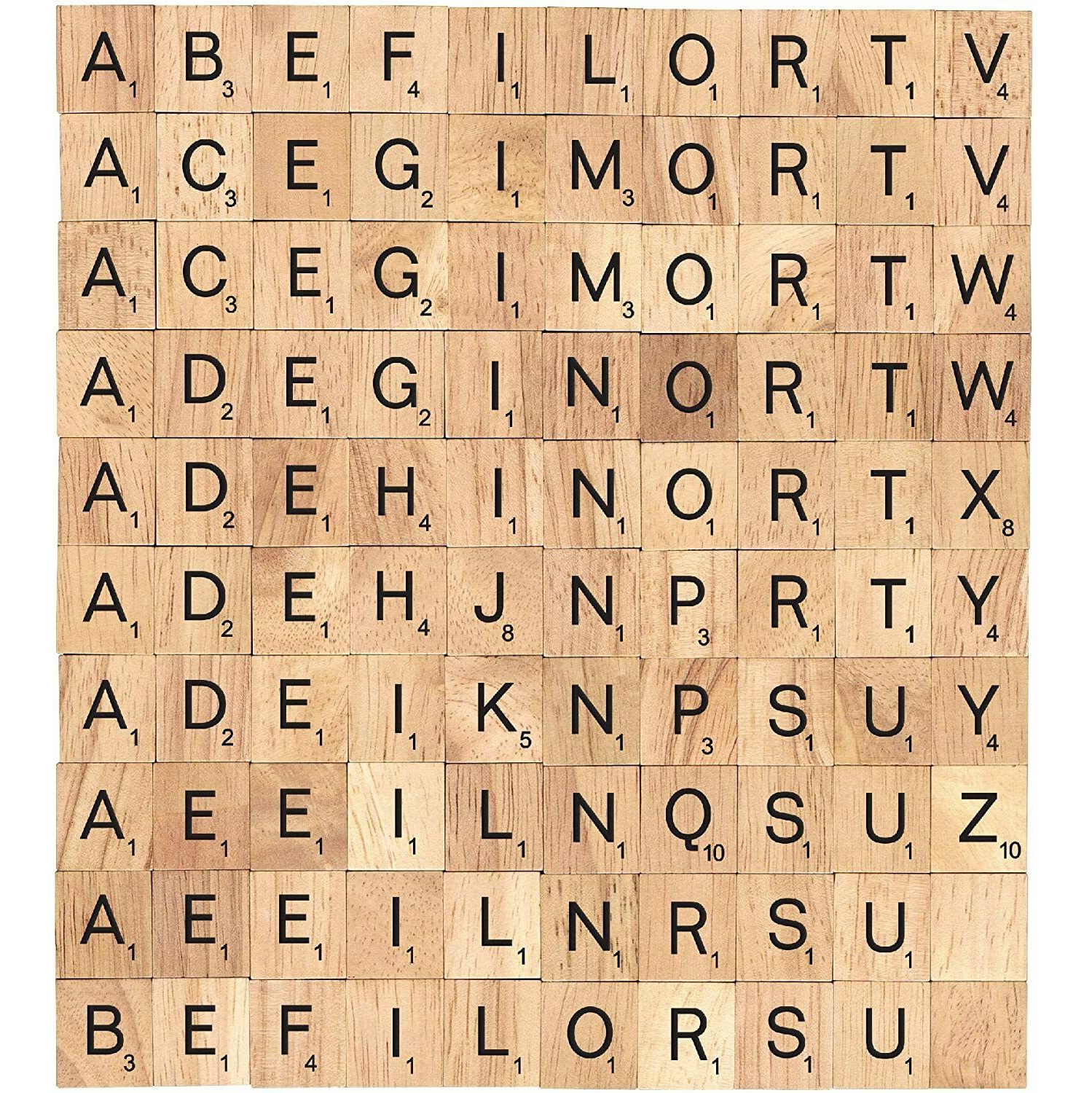 500PCS Scrabble Letters for Crafts Wood Tiles A-Z Capital Letters for Crafts set