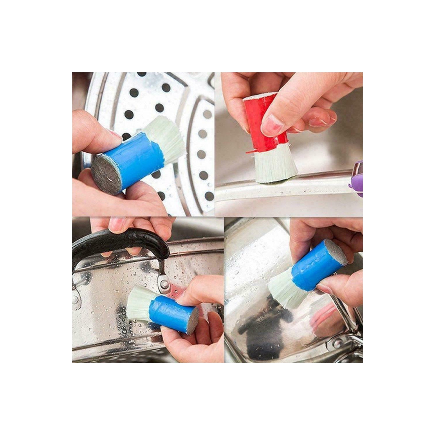 Brosse de nettoyage pour rouille en acier inoxydable 2 pièces Magic Decontamination Stick