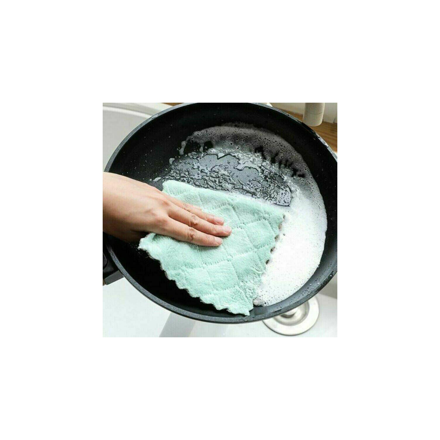 Chiffon en microfibre ultra absorbant pour la vaisselle, 10 pièces, chiffon de nettoyage domestique en vrac