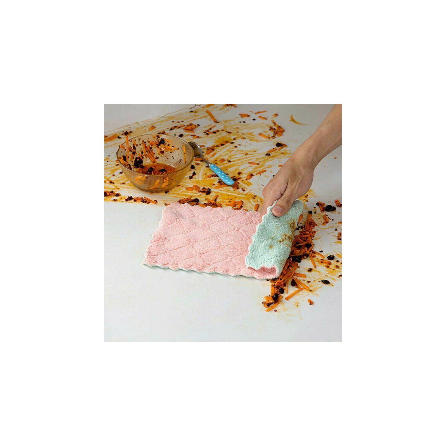 Chiffon en microfibre ultra absorbant pour la vaisselle, 10 pièces, chiffon de nettoyage domestique en vrac