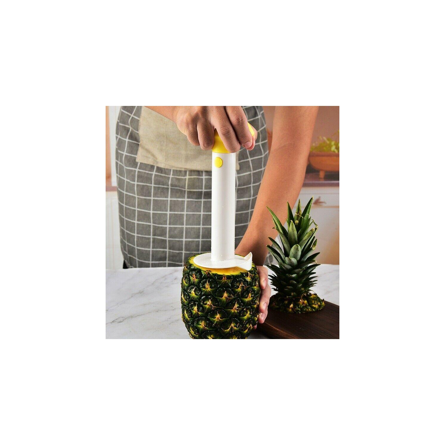 Éplucheur à coupe-ananas et outil à trancher avec lame tranchante pour coupe-ananas en dés