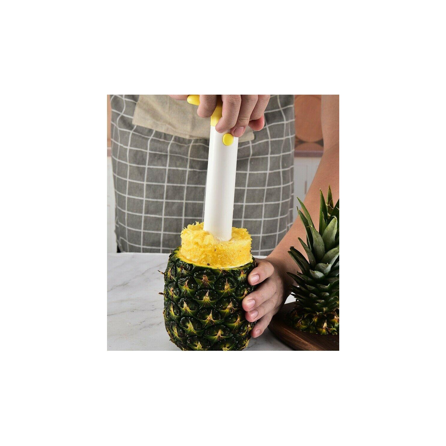 Éplucheur à coupe-ananas et outil à trancher avec lame tranchante pour coupe-ananas en dés
