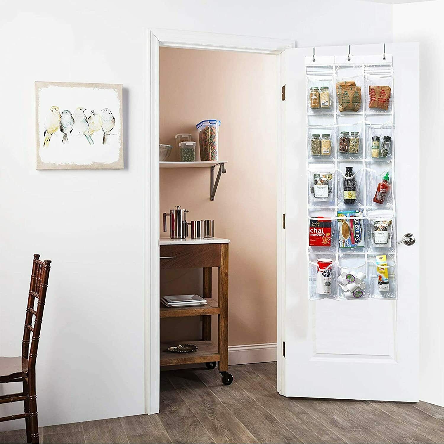 ISTAR 2 Pack Houseware 15 Pockets Large Clear Pockets Over The Door Hanging Shoe Organizer