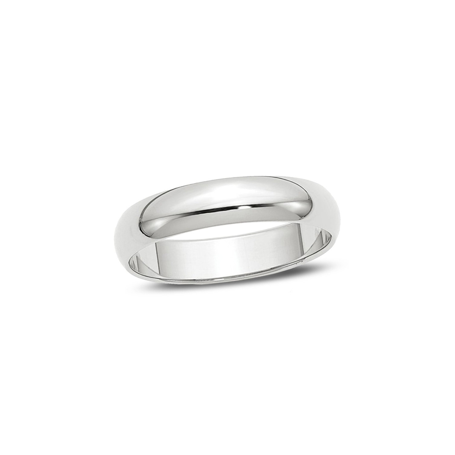 Ladies or Mens 14K White Gold 5mm Wedding Band Ring