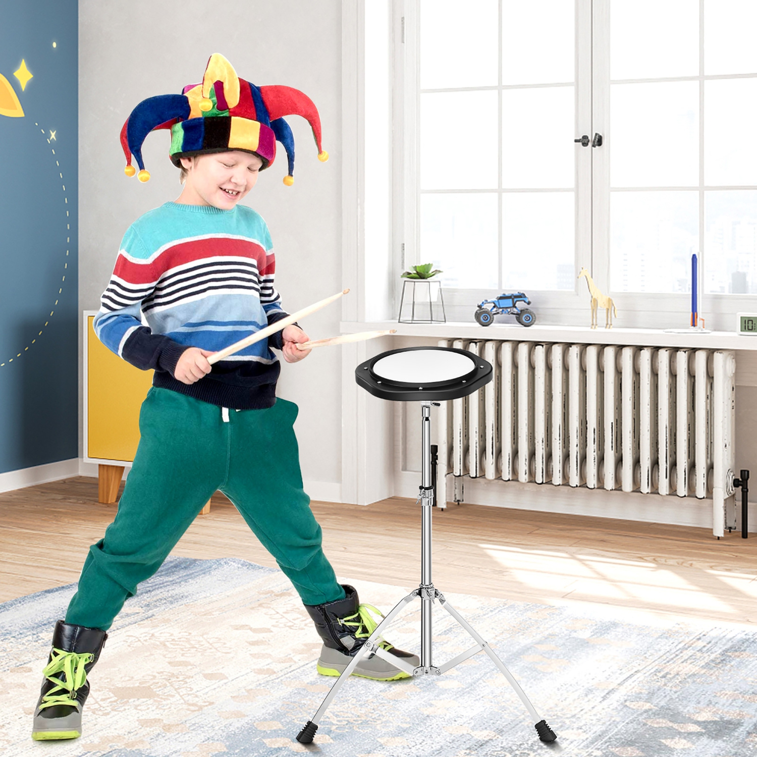 Sonart 32 Note Glockenspiel xylophone Percussion Bell Kit w/ Adjustable Stand