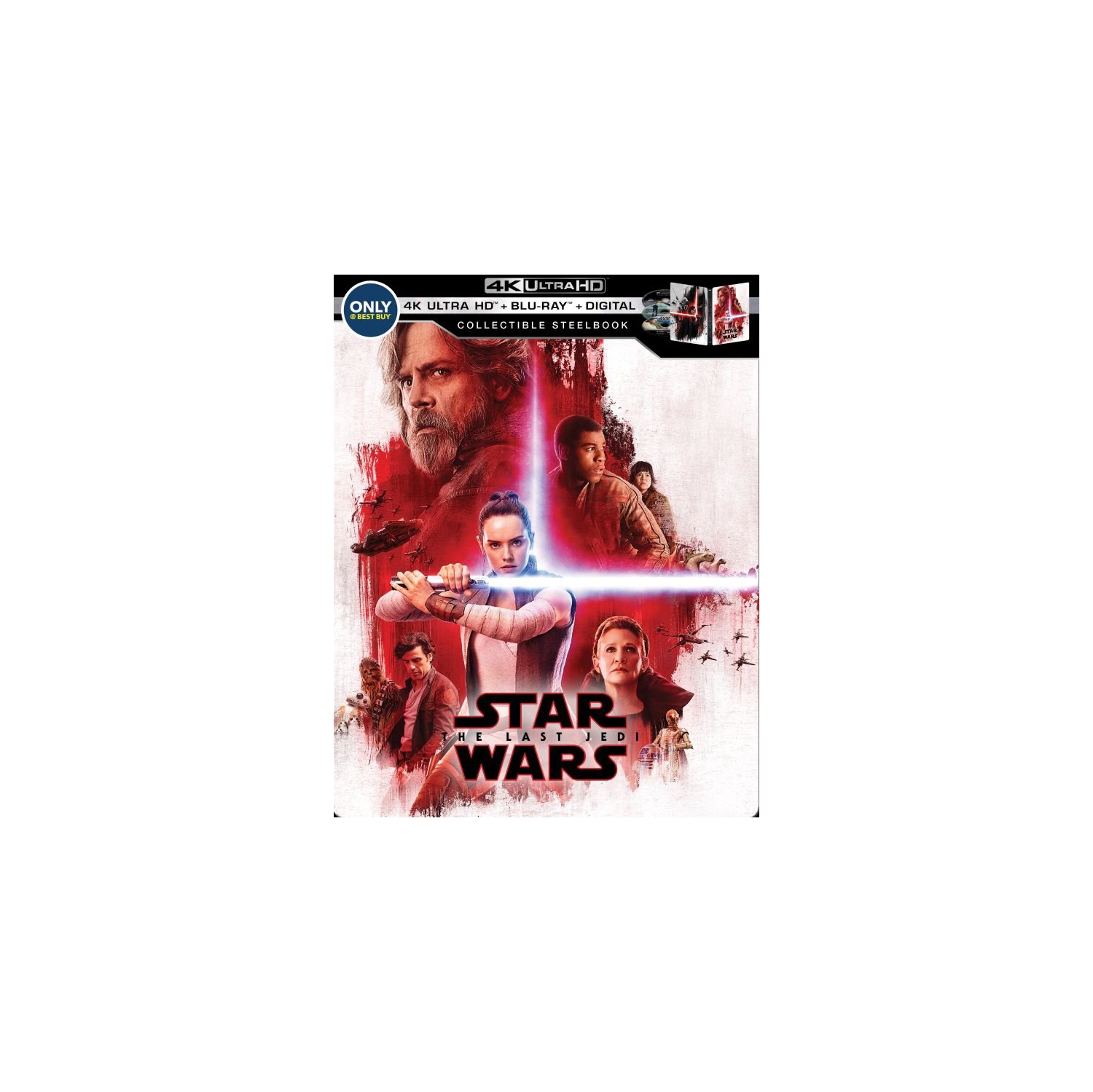Star Wars: Episode VIII - The Last Jedi Steelbook [4K Ultra HD Blu-ray/Blu-ray][Only@ Best Buy]