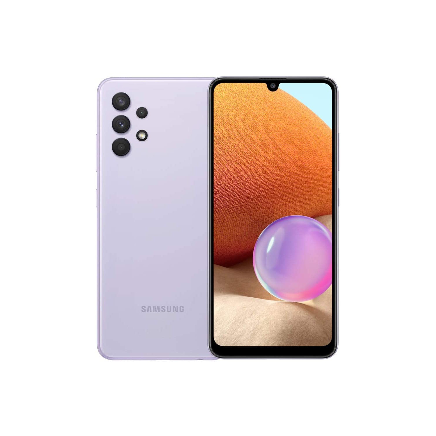 Samsung Galaxy A32 (128GB, 4GB) 6.4" (SM-A325M/DS) - Dual Sim - Factory Unlocked Smartphone - Awesome Violet - Brand New - Unlocked
