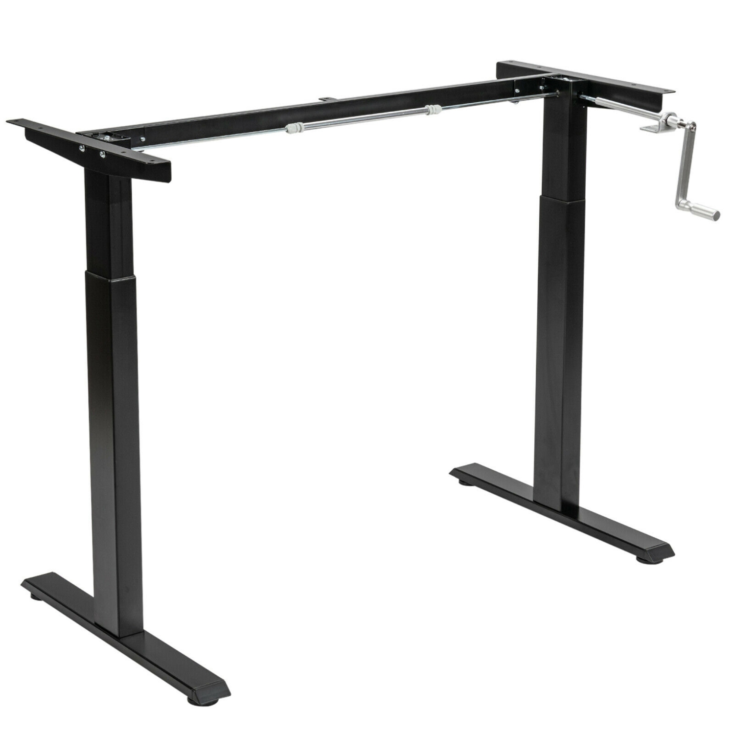 Gymax Hand Crank Sit to Stand Desk Frame Height Adjustable Standing Base