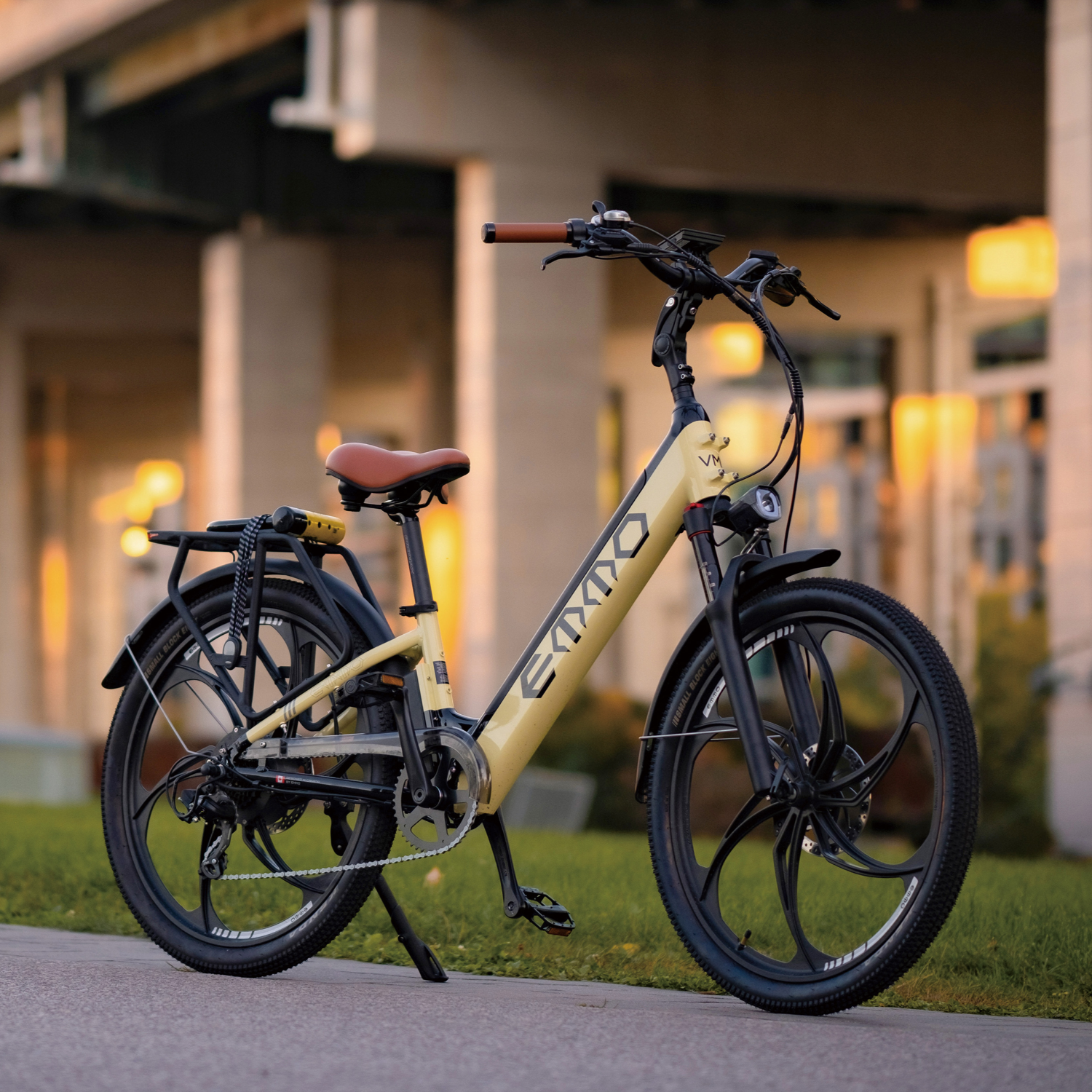 EMMO VMO Pro Electric Bike - Low Seat Step Thru Ebike Scooter for Adults 500W - UL 2849 Certified - Removable 48V17.5Ah Lithium Battery - Blue - LED