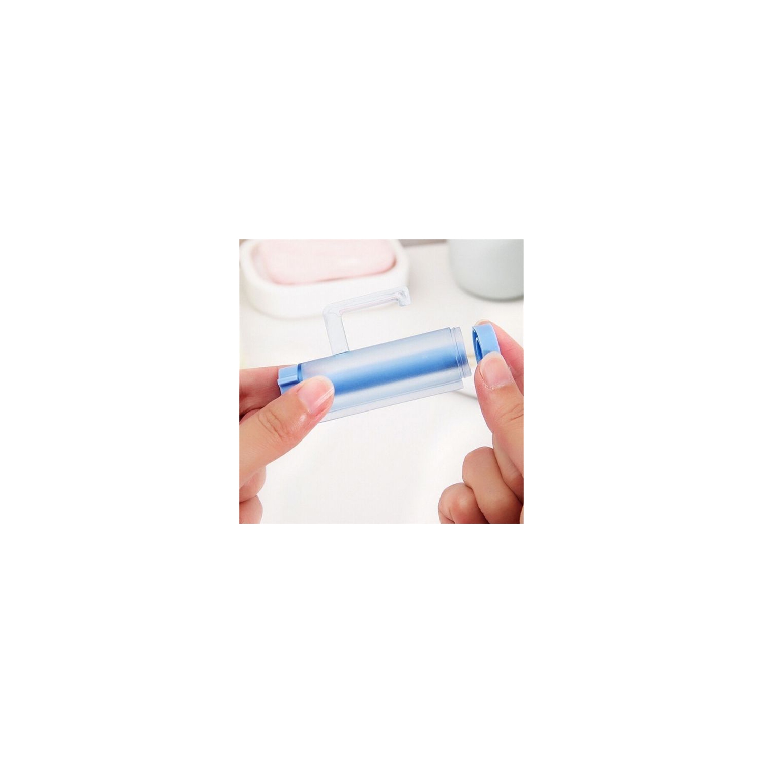 ISTAR 2x Easy Squeezer Toothpaste Roller Tube Rack Dispenser Rolling Holder Easy Squeeze Paste Dispenser Roll Holder Hanging