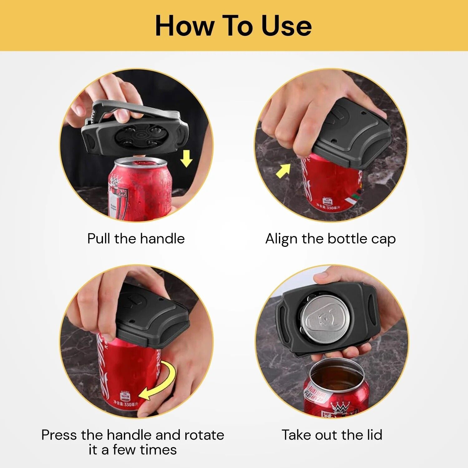 ISTAR Multifunctional Manual Effortless Bottle Opener Home Topless Can Opener Bar Tool