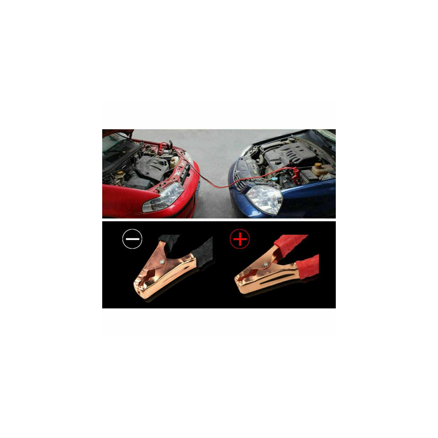 ISTAR 4 Gauge 500 Amp Heavy Duty Power Booster Starter Commercial Grade Jumper Cables for Emergency Use Auto Battery Industrial Jumping, Non Tangle