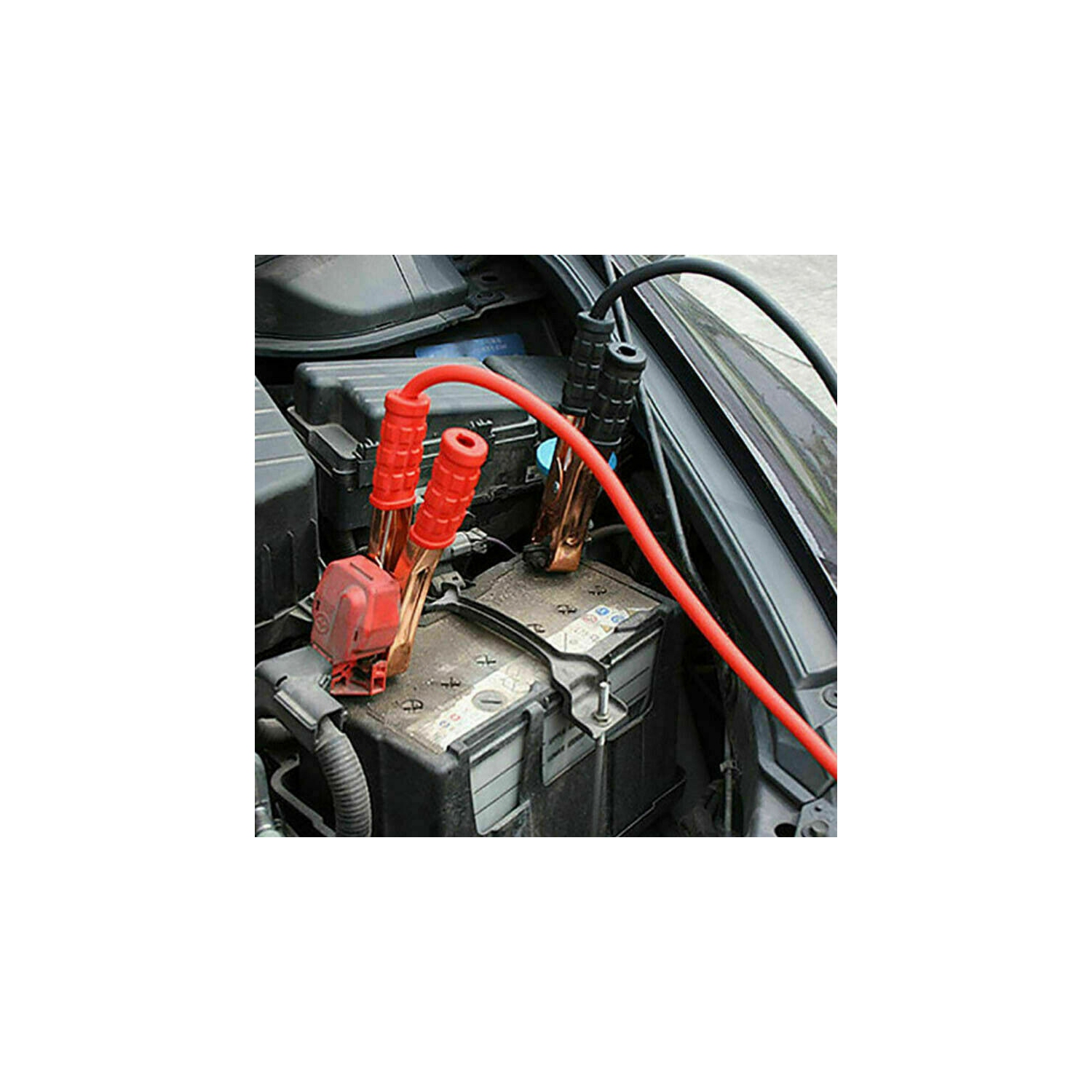 ISTAR 4 Gauge 500 Amp Heavy Duty Power Booster Starter Commercial Grade Jumper Cables for Emergency Use Auto Battery Industrial Jumping, Non Tangle