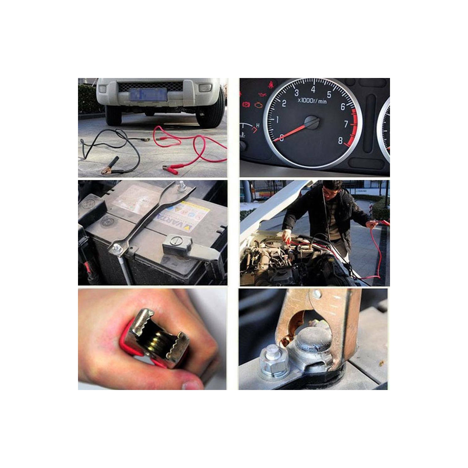 ISTAR 4 Gauge 500 Amp Heavy Duty Power Booster Starter Commercial Grade Jumper Cables for Emergency Use Auto Battery Industrial Jumping, Non Tangle