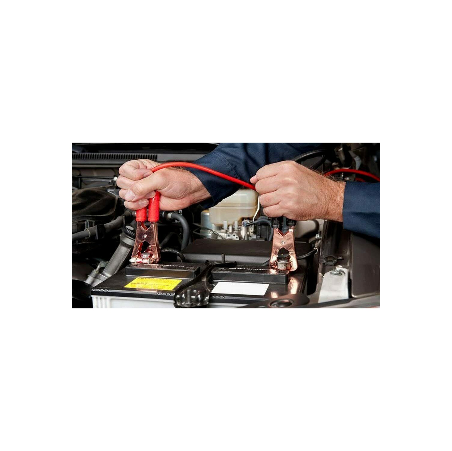 ISTAR 4 Gauge 500 Amp Heavy Duty Power Booster Starter Commercial Grade Jumper Cables for Emergency Use Auto Battery Industrial Jumping, Non Tangle