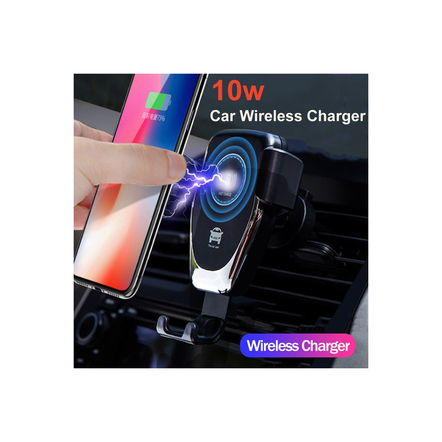 10W Car Wireless Fast Charging Stand Holder For IPhone 11 Pro Max Xs 8 Car Wireless Quick Charger Bracket For Samsung S9 S10 S20