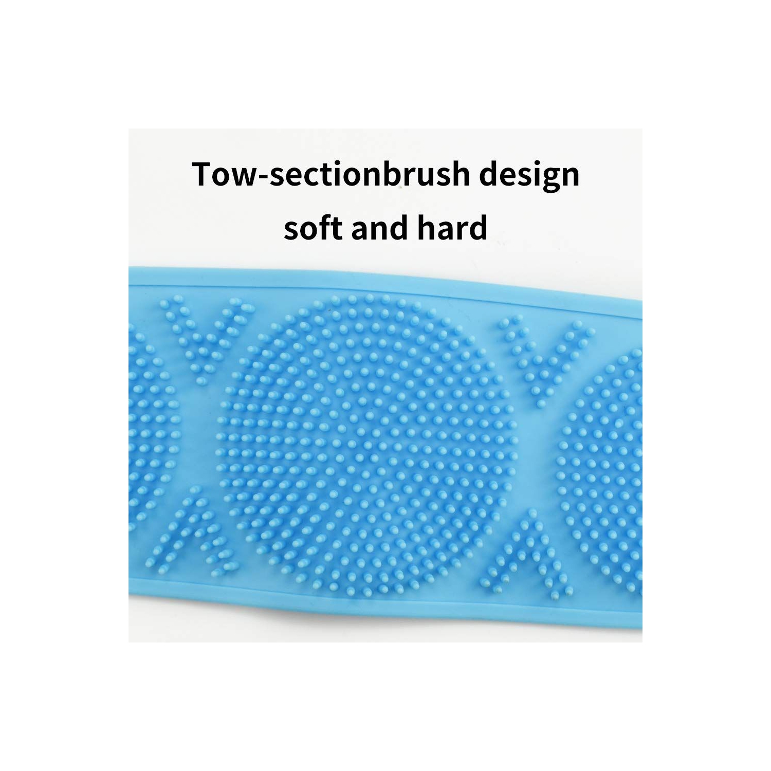 ISTAR Silicone Bath Body Brush, Exfoliating Long Double Side Silicone Body Back Scrubber, Lathers Well, Eco Friendly