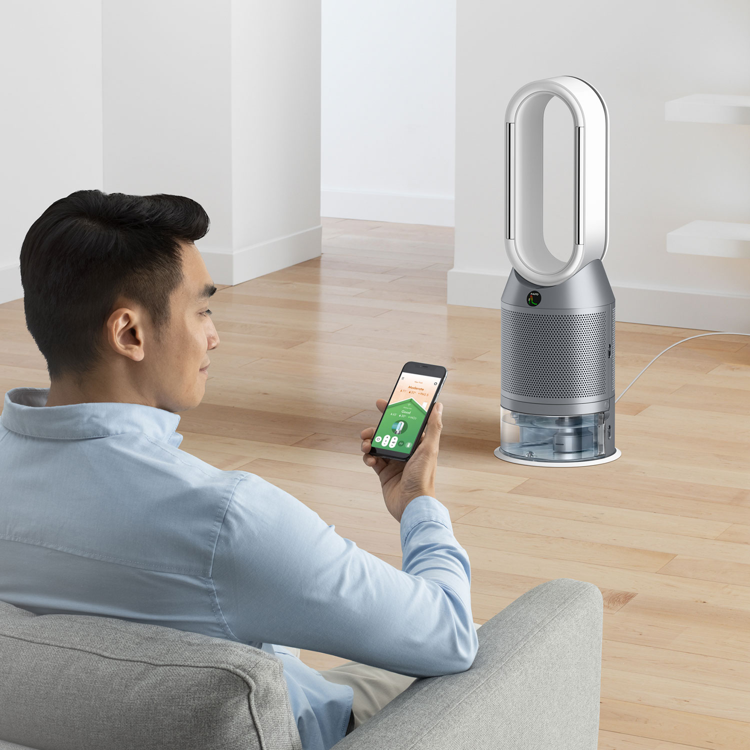 Purificateur d'air Purifier Humidify + Cool PH03 de Dyson avec filtre HEPA - Blanc/Argenté