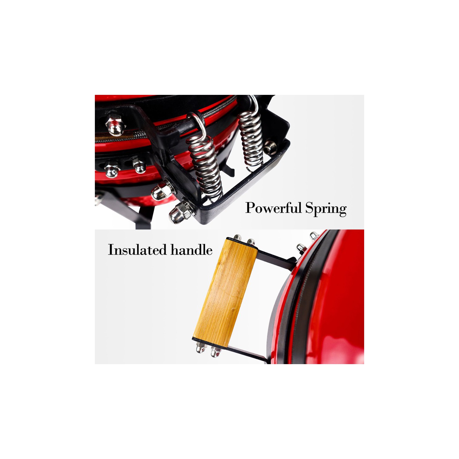 London Sunshine 15" Ceramic Kamado Charcoal BBQ Smoker Griller -Red