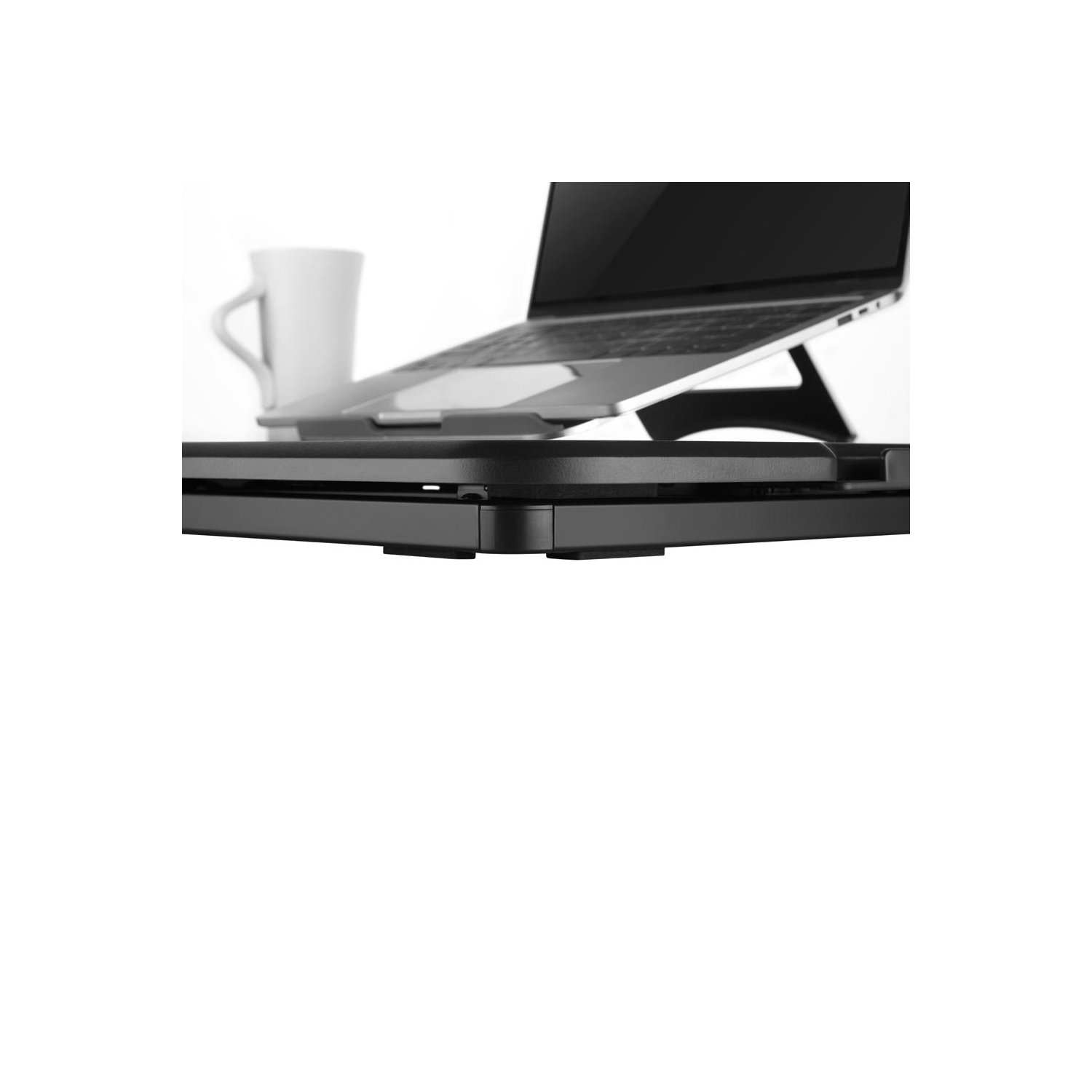 Amer Mounts – Bureau de travail assis/debout à hauteur réglable ultramince, noir, table de 26.4 po de largeur, 1.8 po de largeur, EZUP2619