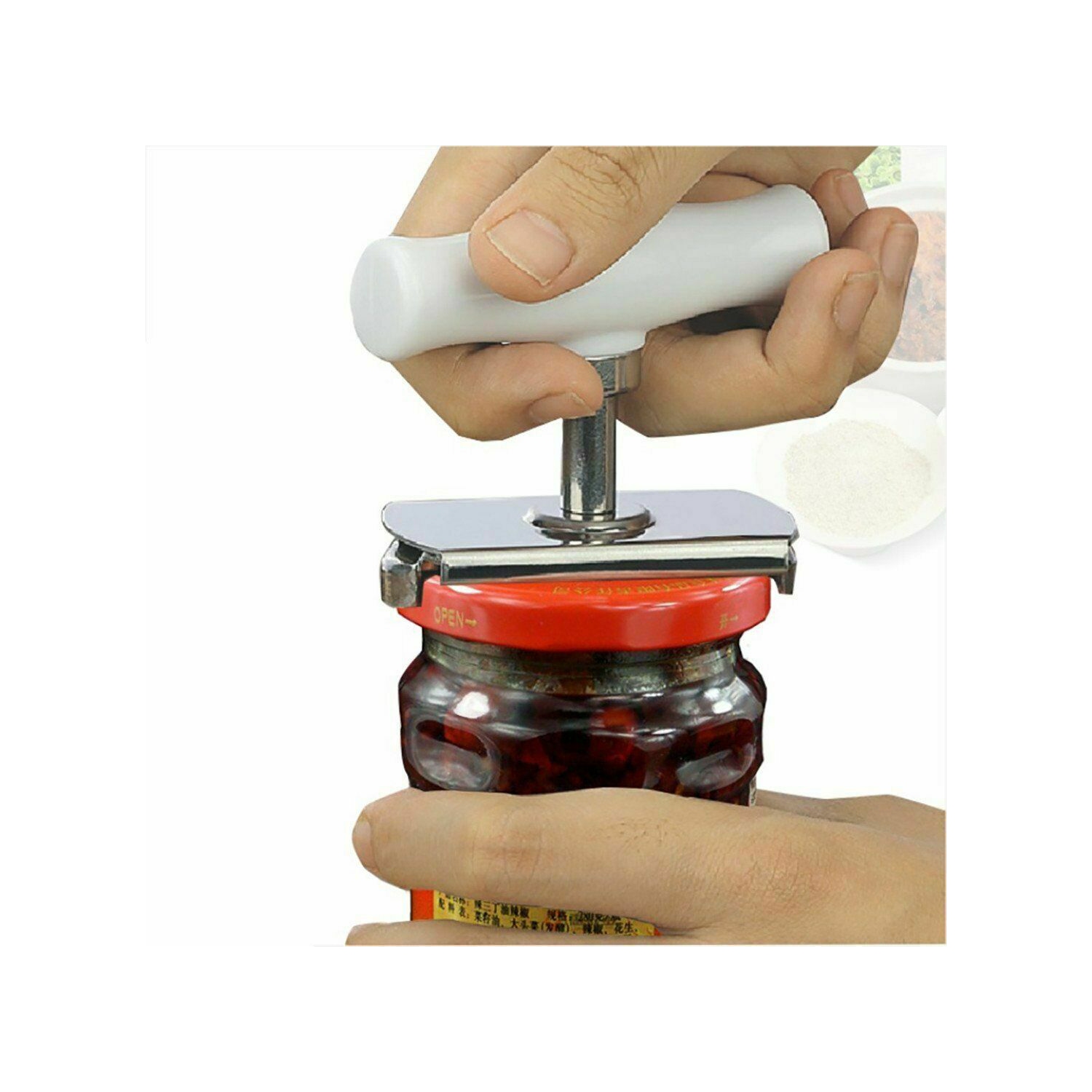 Can Opener Adjustable Jar Lid Bottle Remover Stainless Steel Twist Off Grip Tool
