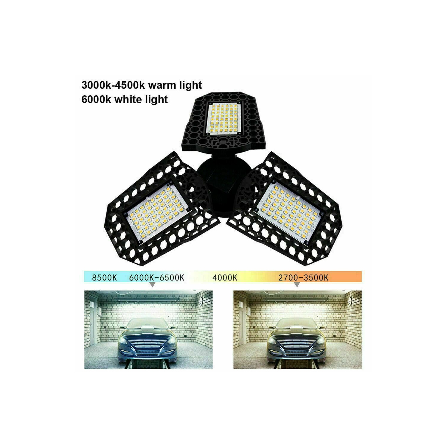 Garage Ceiling Lights 60w Shop Light for Warehouse Basement Parking Lot workshop