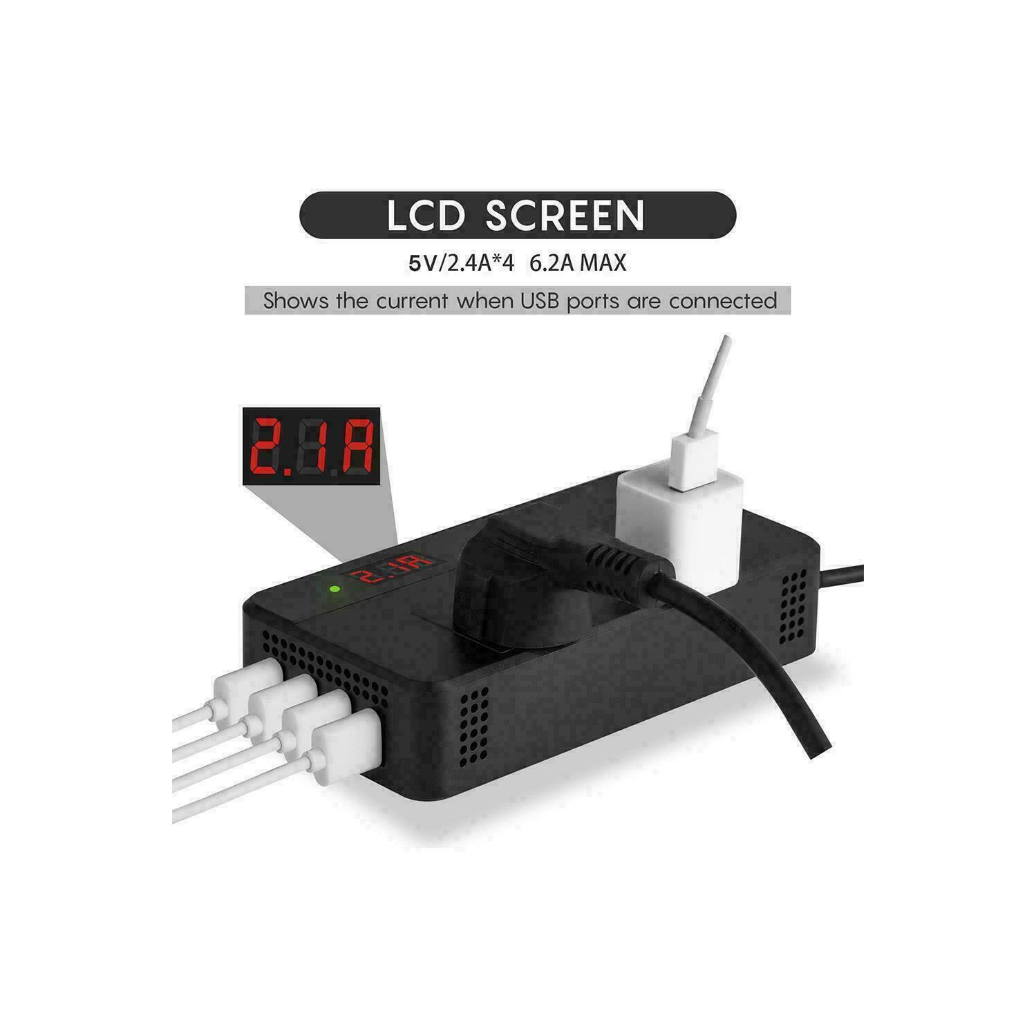 Onduleur de voiture 200 W c.c. 12 V 4 ports USB Adaptateur de chargeur pour l’auto avec interrupteur