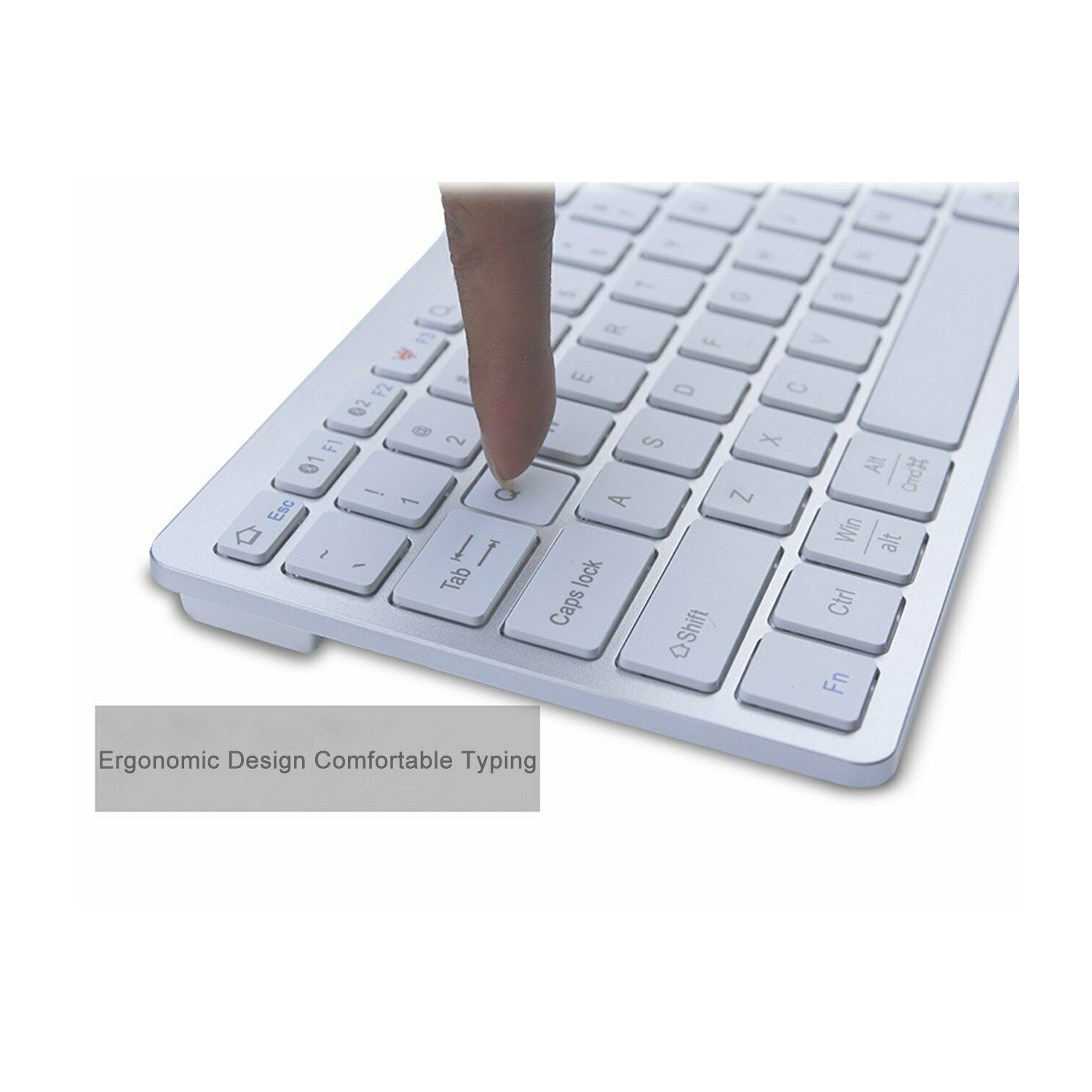 Ensemble clavier et souris sans fil ultramince de 2,4 GHz blanc pour portable PC