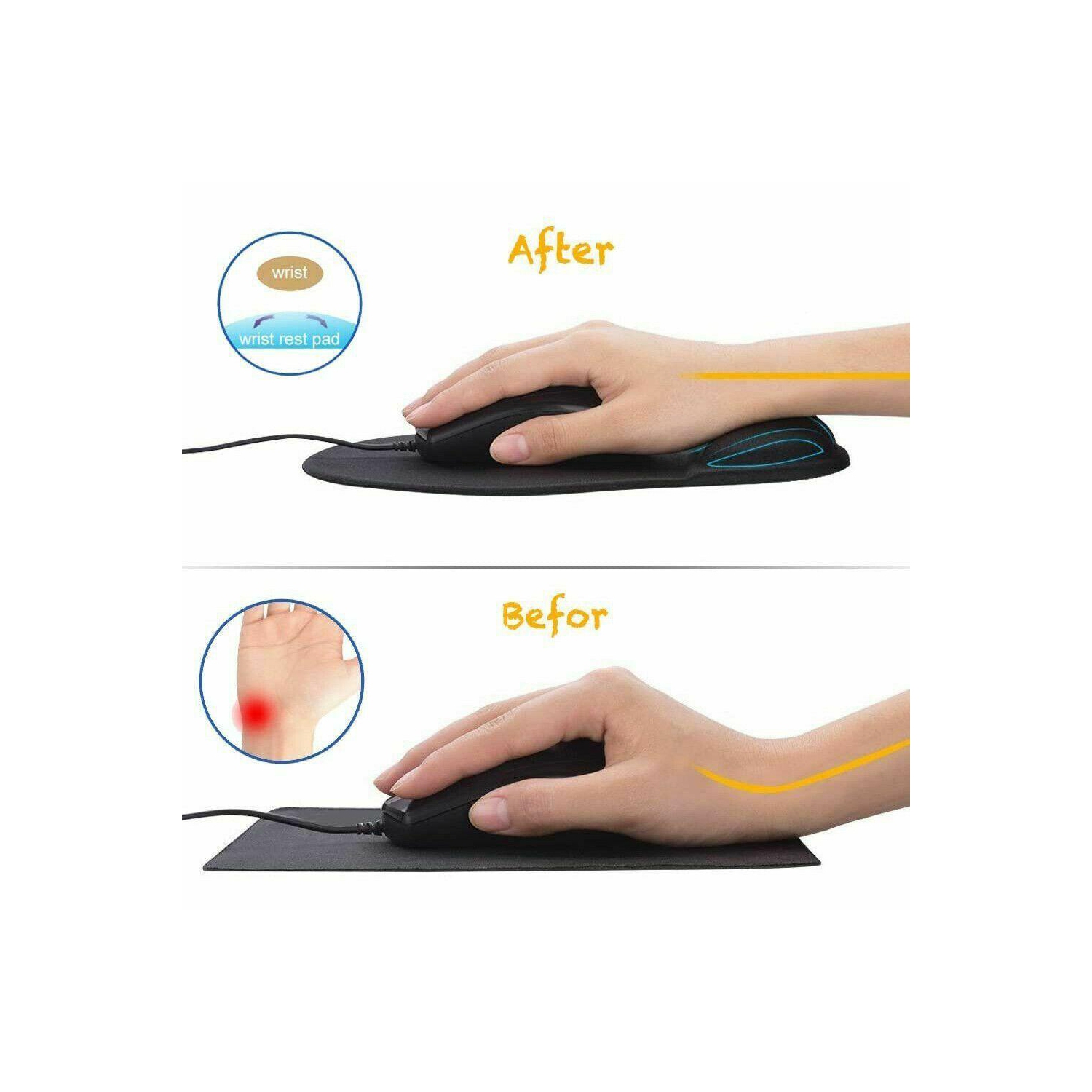 Tapis de souris ergonomique en gel de silicone pour repose-poignet de confort