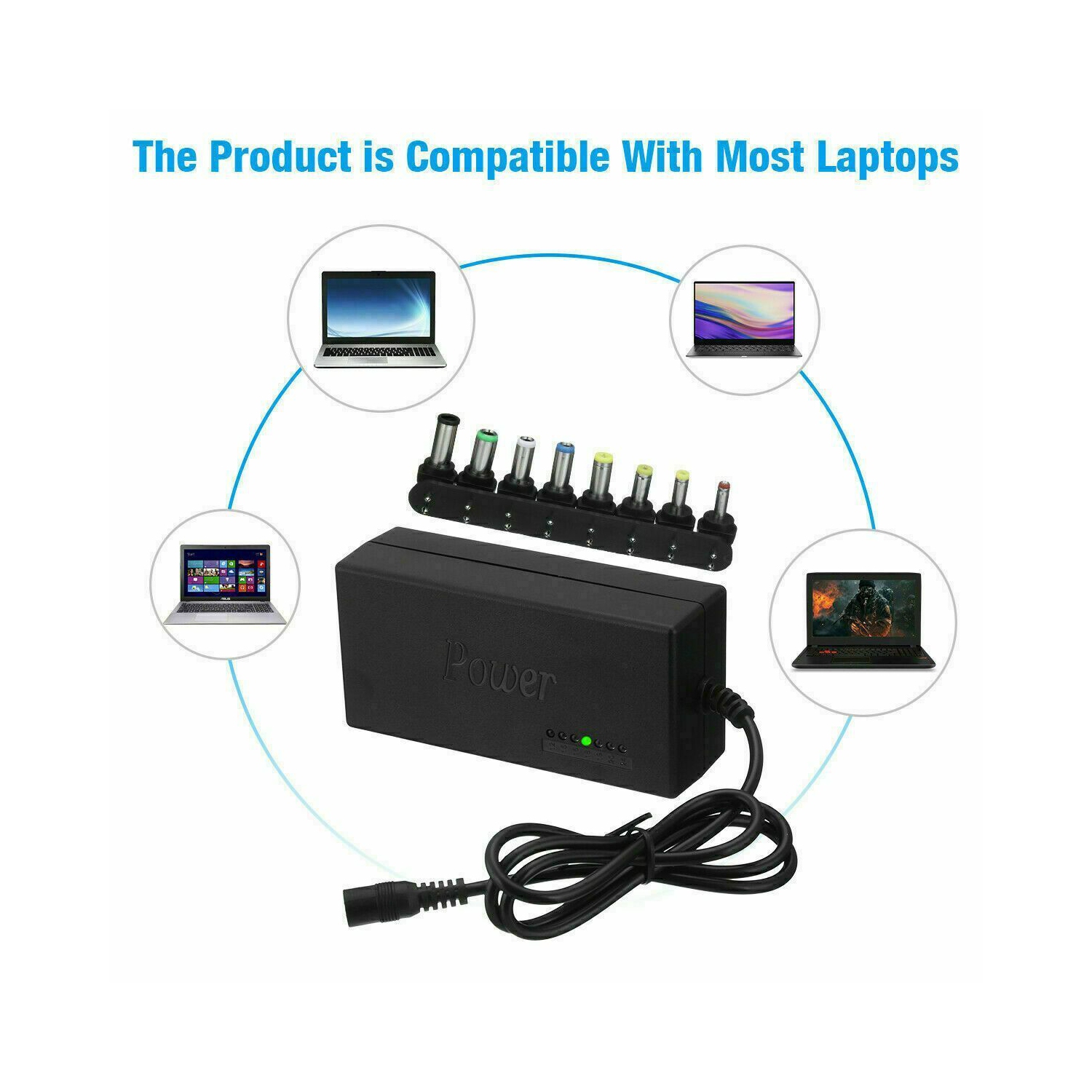 12-24V Universal Adjustable Power Supply Charger Adapter For Notebook Laptop CA