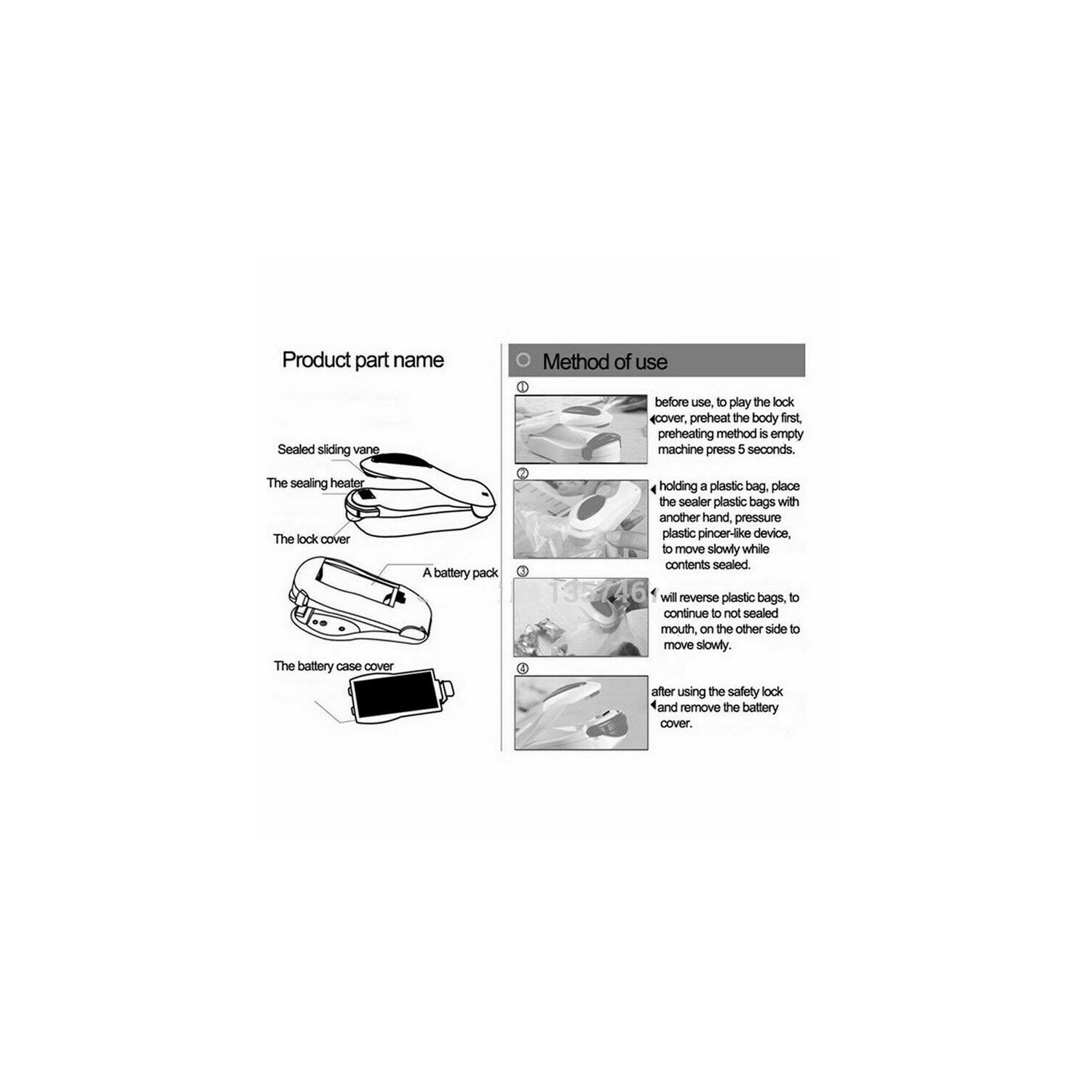 2 PCS Mini Heat Sealing Machine Bag Heat Sealer Plastic Bags Package Sealing