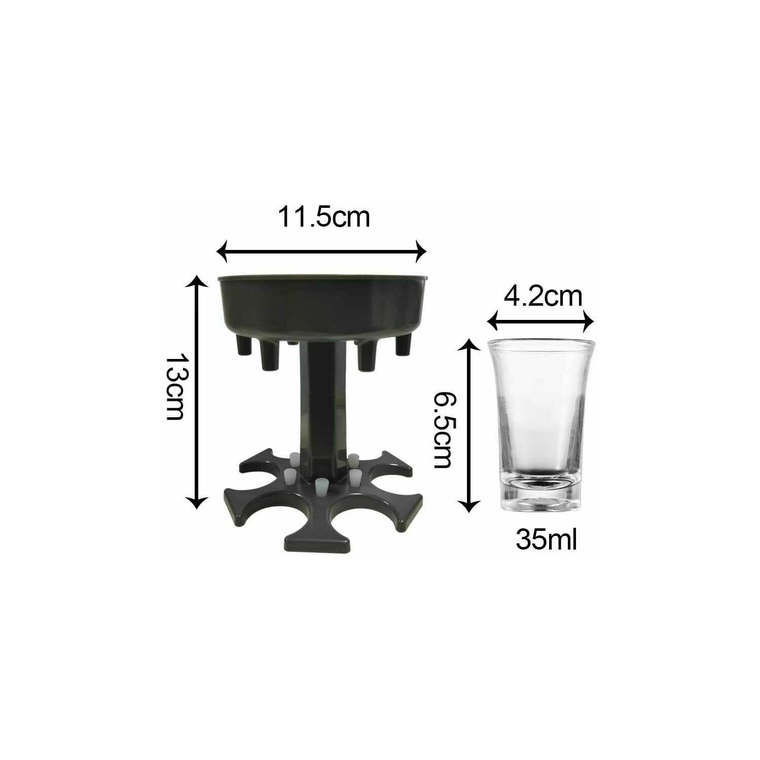 Distributeur de verres à 6 verres à liqueur porte-bouteilles de vin pour remplir les boissons