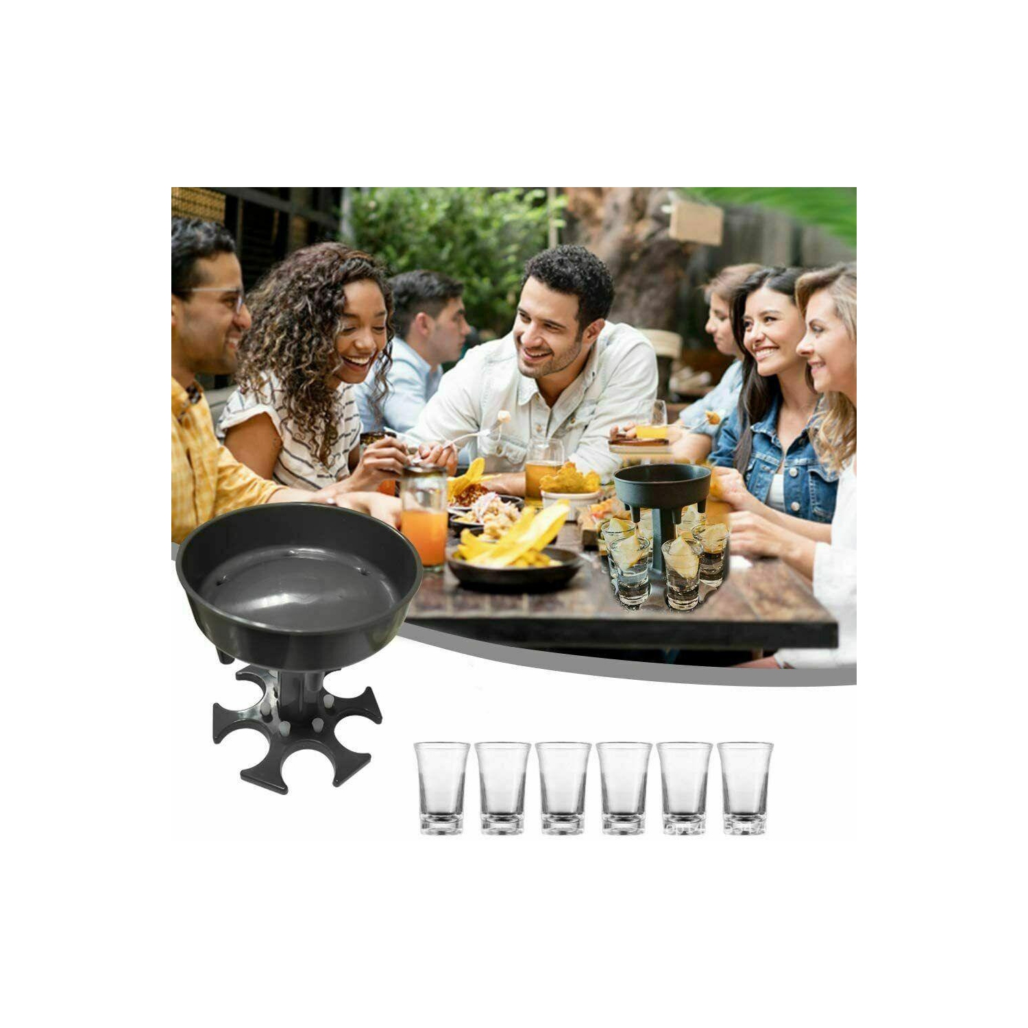 Distributeur de verres à 6 verres à liqueur porte-bouteilles de vin pour remplir les boissons