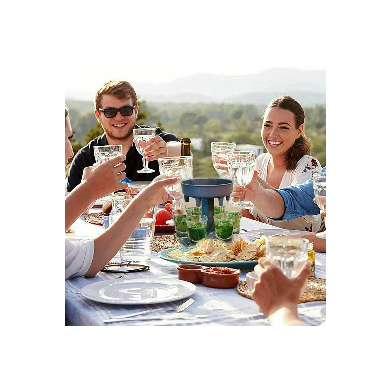 Distributeur de verres à 6 verres à liqueur porte-bouteilles de vin pour remplir les boissons