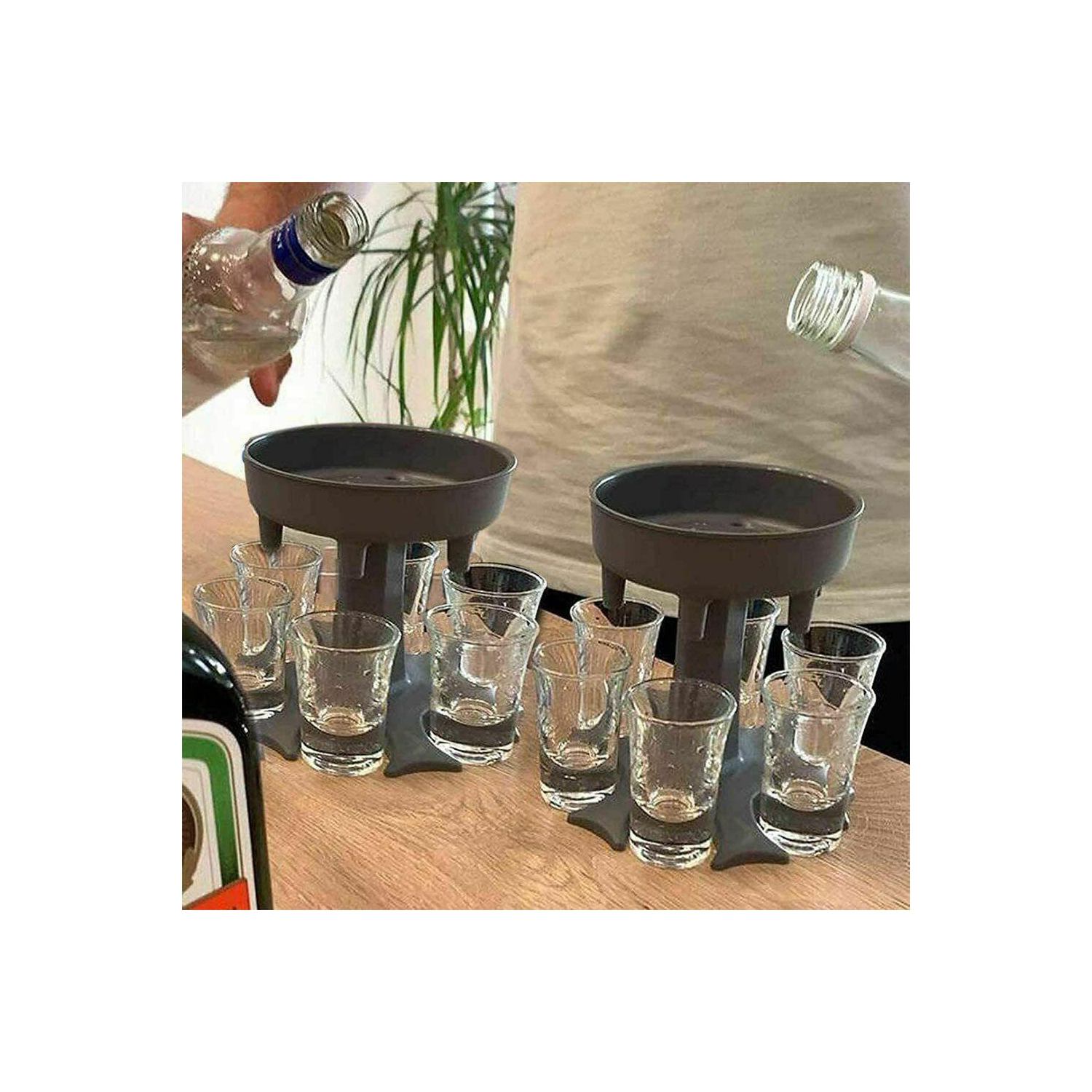 Distributeur de verres à 6 verres à liqueur porte-bouteilles de vin pour remplir les boissons
