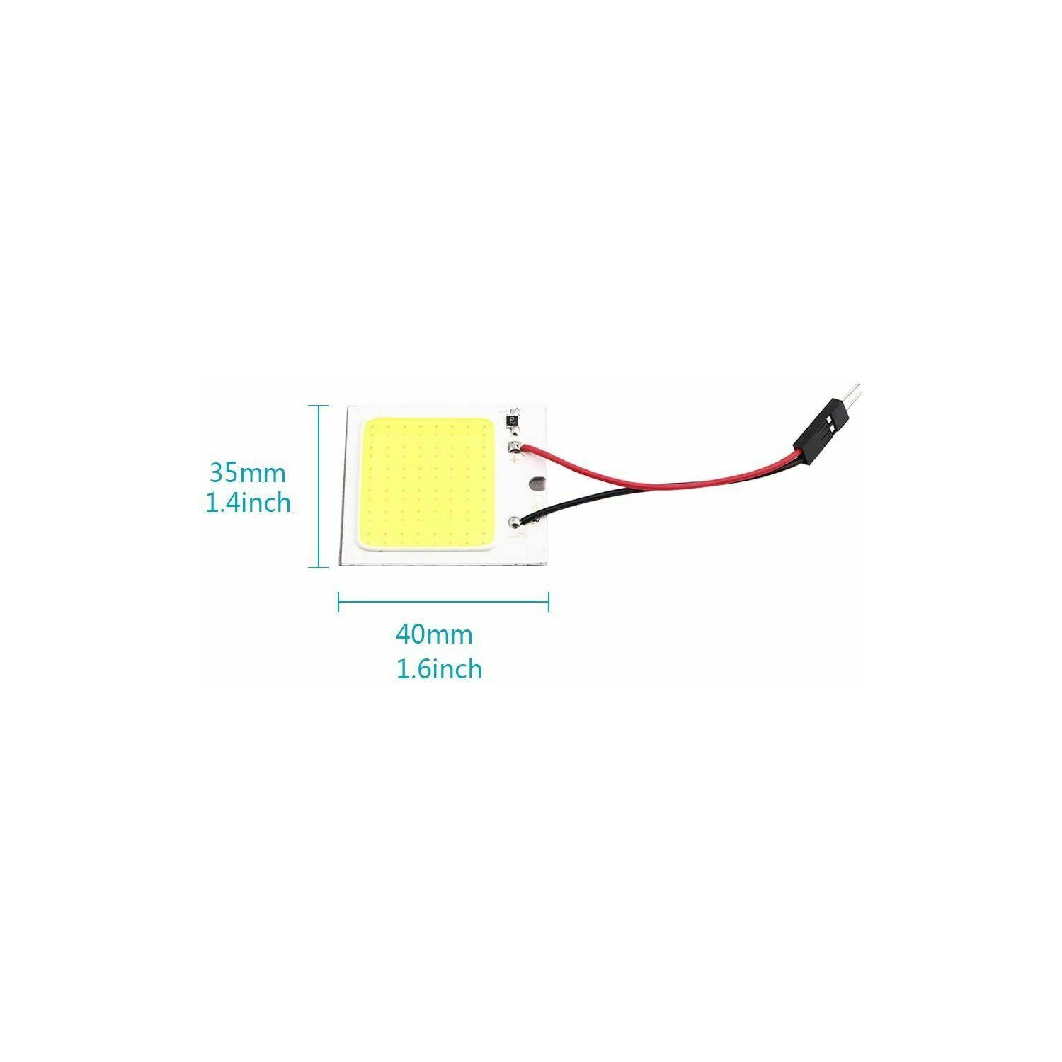 20pcs 48SMD COB White Panel LED T10 Car Interior Panel Light 12V Dome Lamp Bulb