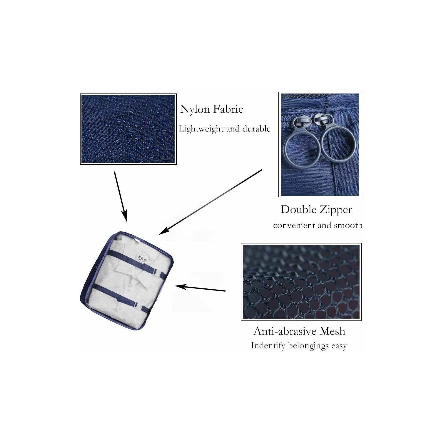 Ensemble de 6 valises/sacs de rangement de voyage format valise de rangement portatif