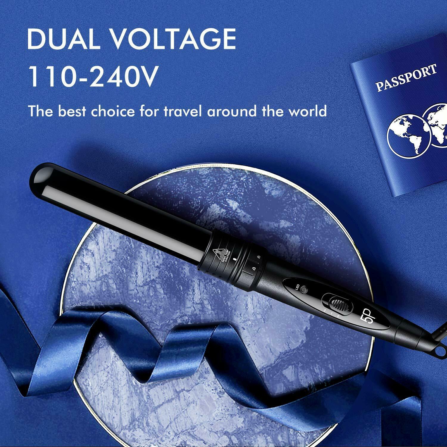 Coiffeur 5-en-1 curling en fer à friser avec céramique et céramique CA Tube à friser