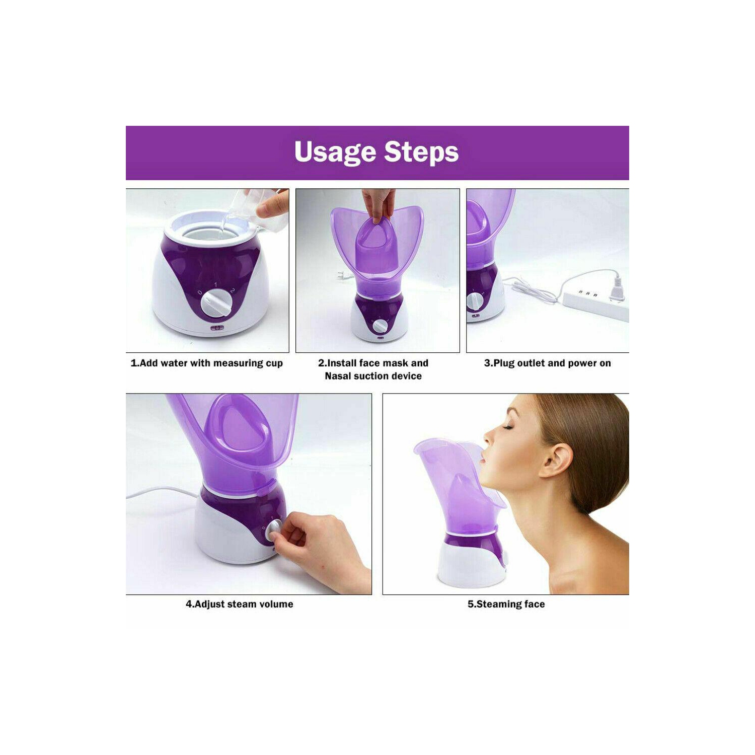 SPA pores vapeur vaporisateur pour la peau peau peau peau Sauna visage vaporisateur thermique chaud CA