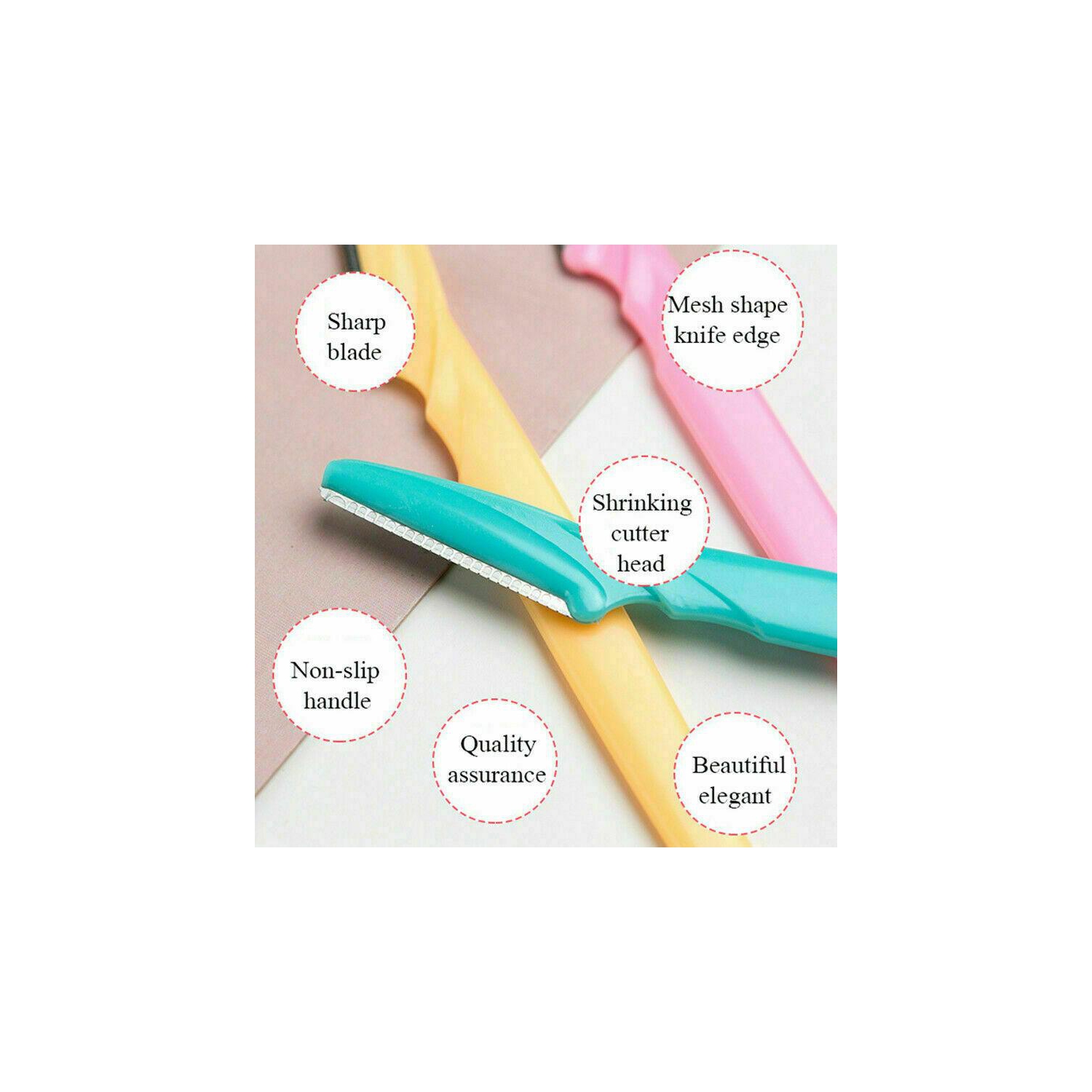 3X Women Eyebrow Razor Trimmer Face Hair Removal Safety Shaper Shaver Tool CA