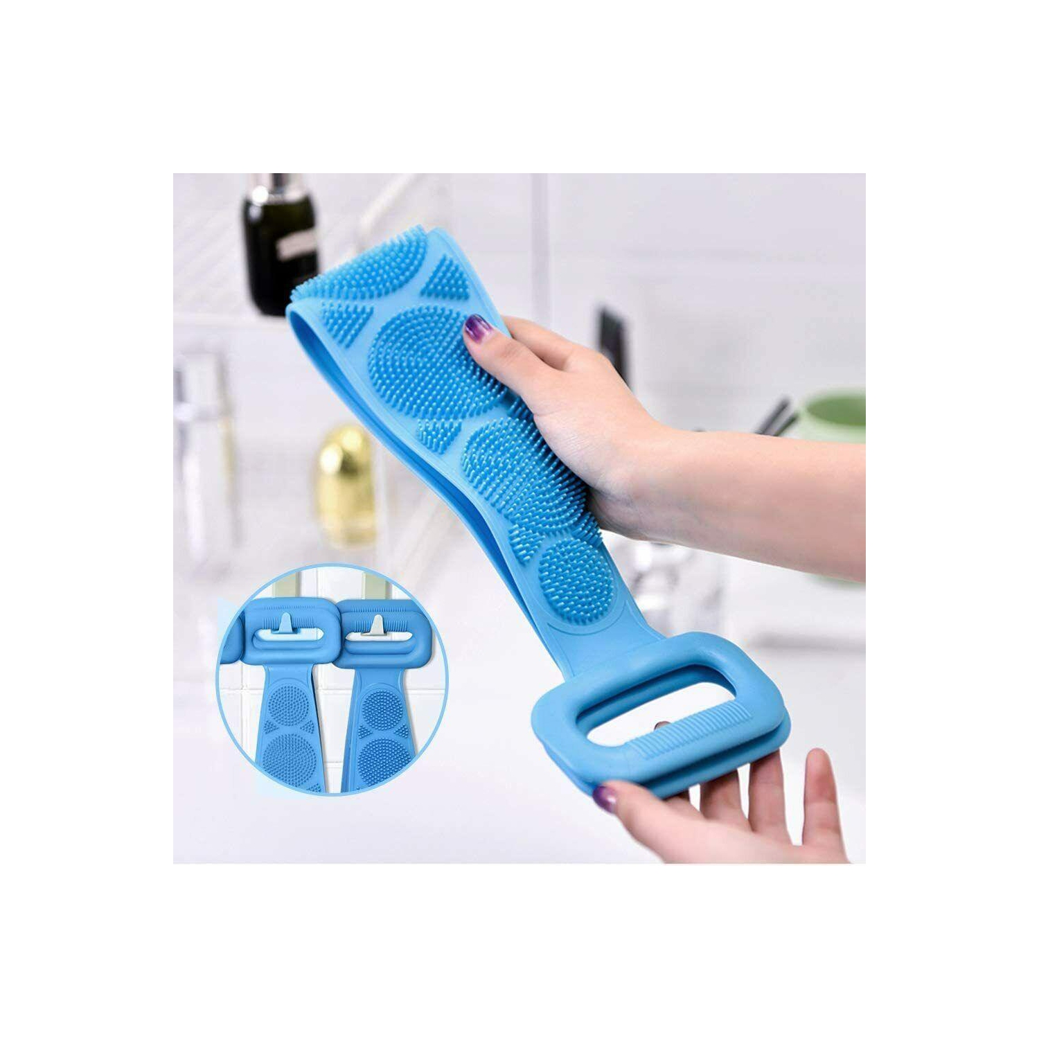 Lengthen Bath Silicone Back Scrubber Shower Body Brush Back Massage Body Clean